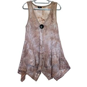 Boho Style Crotchet Tunic Top